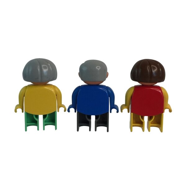 Vintage Lego Duplo Figure Lot of 10 People Firefighter Construction Western - Picture 9 of 9